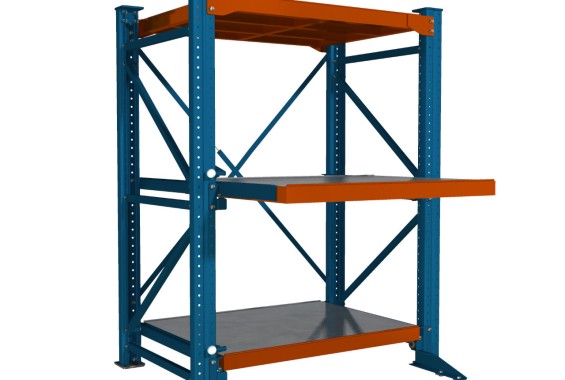 Стеллаж с выкатными платформами неполного выдвижения slide-1000