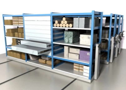 Передвижные промышленные стеллажи для склада